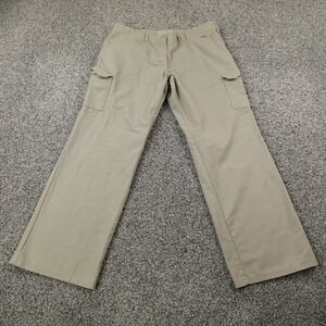 Cintas Pants Womens 12 Beige Khaki Utility Cargo Wide Leg Skate Baggy Workwear